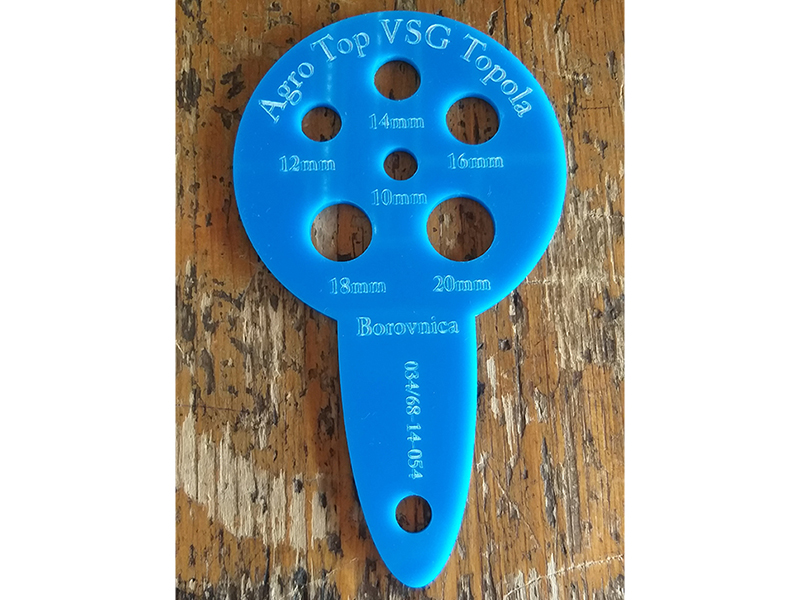 Kalibrator 6 otvora borovn.