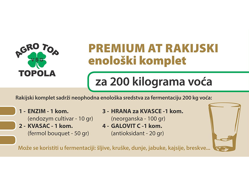 Premium AT rakijski enološki komplet 200kg - Slika 5