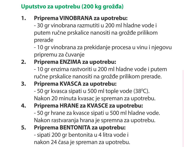 Premium AT vinski enološki komplet za roze vina 200kg - Slika 3